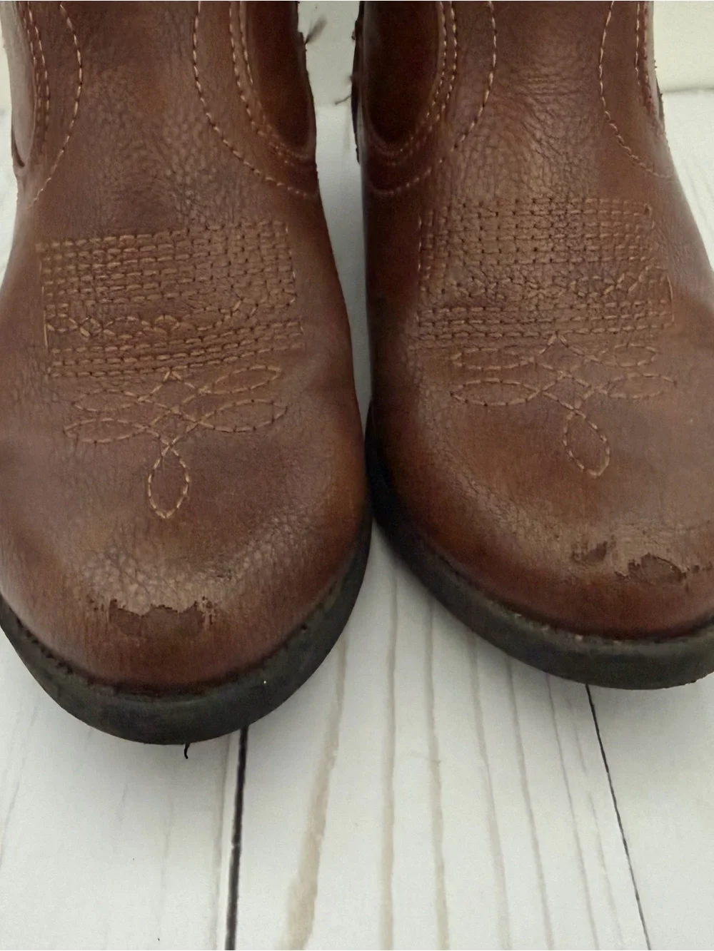 Cat & Jack Brown Kids Western Cowboy Boots